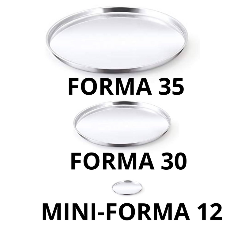 Kit 3 Formas Pizzas - 30, 35 e A MINI DE 12 CM
